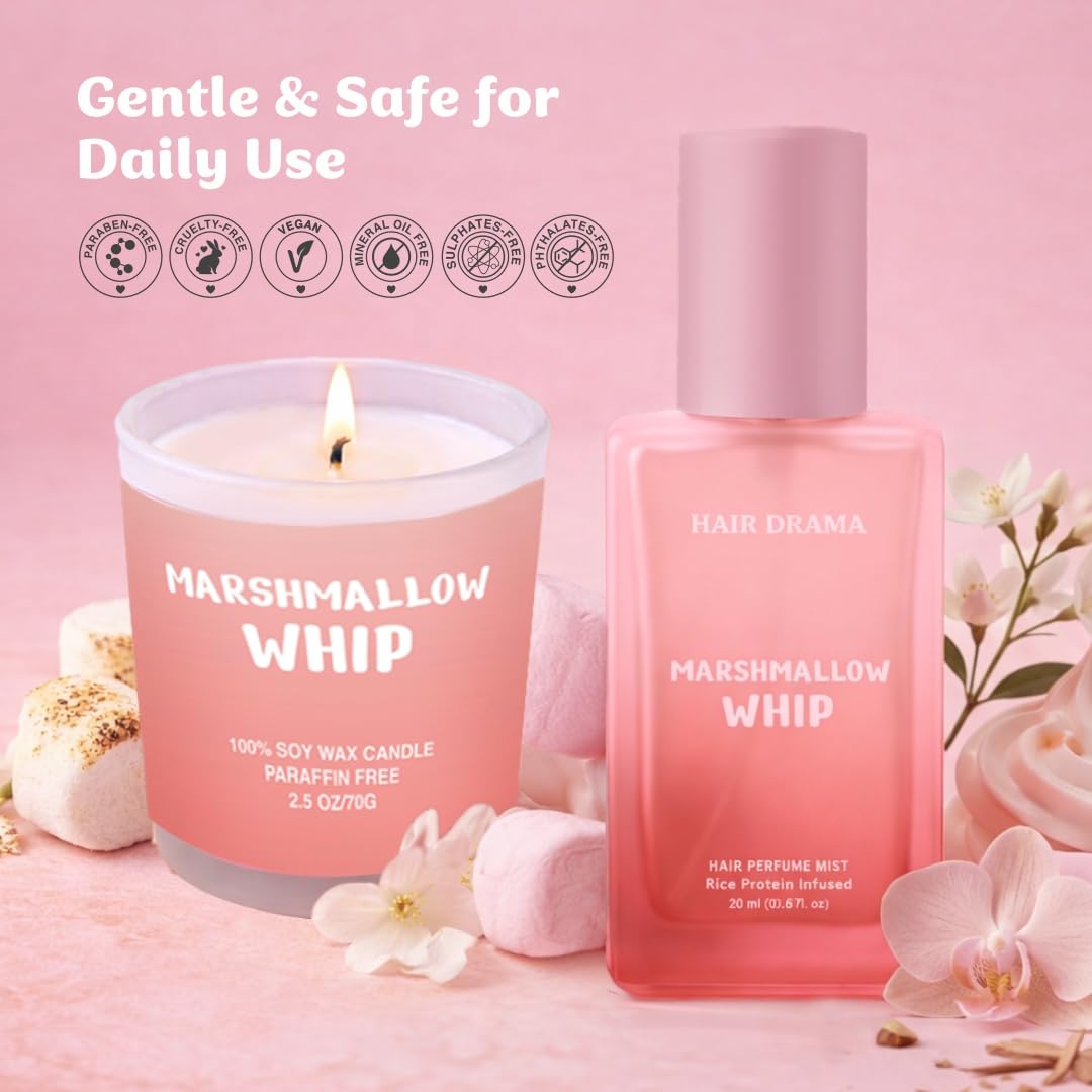 Hair Drama Co. Hair & Body Mist Perfume Set of 3 - Alcohol-Free, Paraben-Free, Travel-Friendly Fragrance for Women - size and