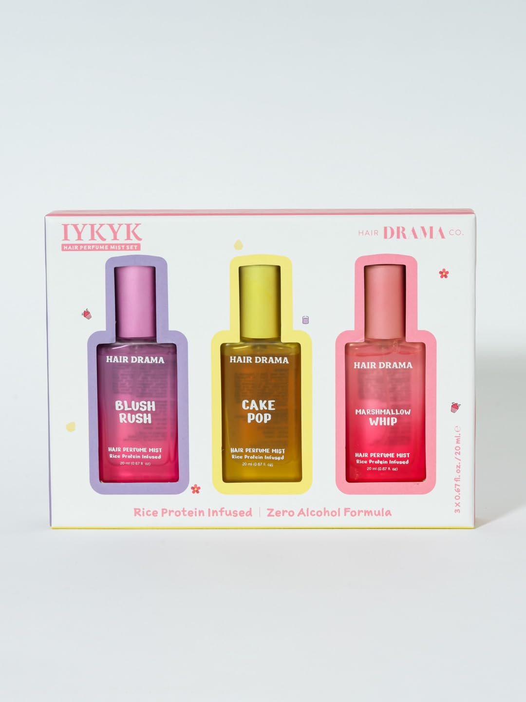 Hair Drama Co. Hair & Body Mist Perfume Set of 3 - Alcohol-Free, Paraben-Free, Travel-Friendly Fragrance for Women - close-up
