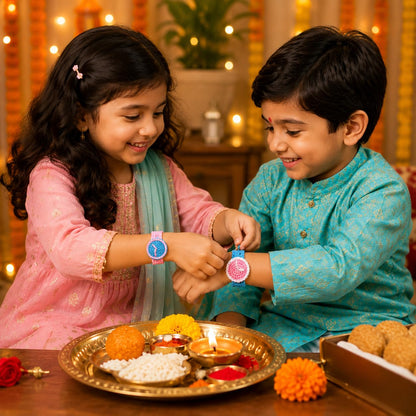 Handmade Crochet Kids Rakhi | Soft Cotton Knitted Rakhi for Boys & Girls | Skin-Friendly, Lightweight & Reusable | Raksha Ban