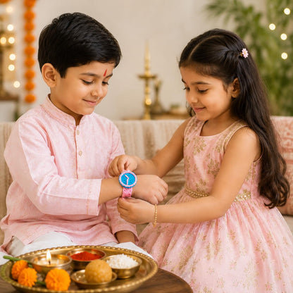 Handmade Crochet Kids Rakhi | Soft Cotton Knitted Rakhi for Boys & Girls | Skin-Friendly, Lightweight & Reusable | Raksha Ban