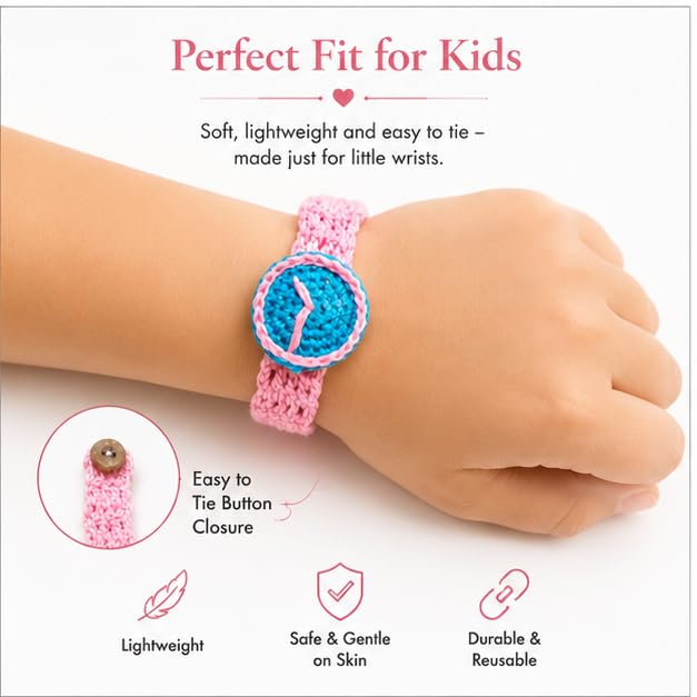 Handmade Crochet Kids Rakhi | Soft Cotton Knitted Rakhi for Boys & Girls | Skin-Friendly, Lightweight & Reusable | Raksha Ban