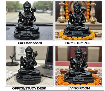 Hanuman Idol for Car Dashboard, Home, Office Desk – Hanuman Murti for for Pooja, Temple Showpiece, Decoration, Festivals and 