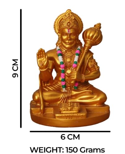 Hanuman Idol for Car Dashboard, Home, Office Desk – Hanuman Murti for for Pooja, Temple Showpiece, Decoration, Festivals and 