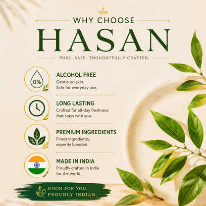 HASAN Shamama-tul Ambar Attar, 6ml Roll-On Perfume Oil, Alcohol-Free Traditional Kannauj Fragrance, Unisex - label detail