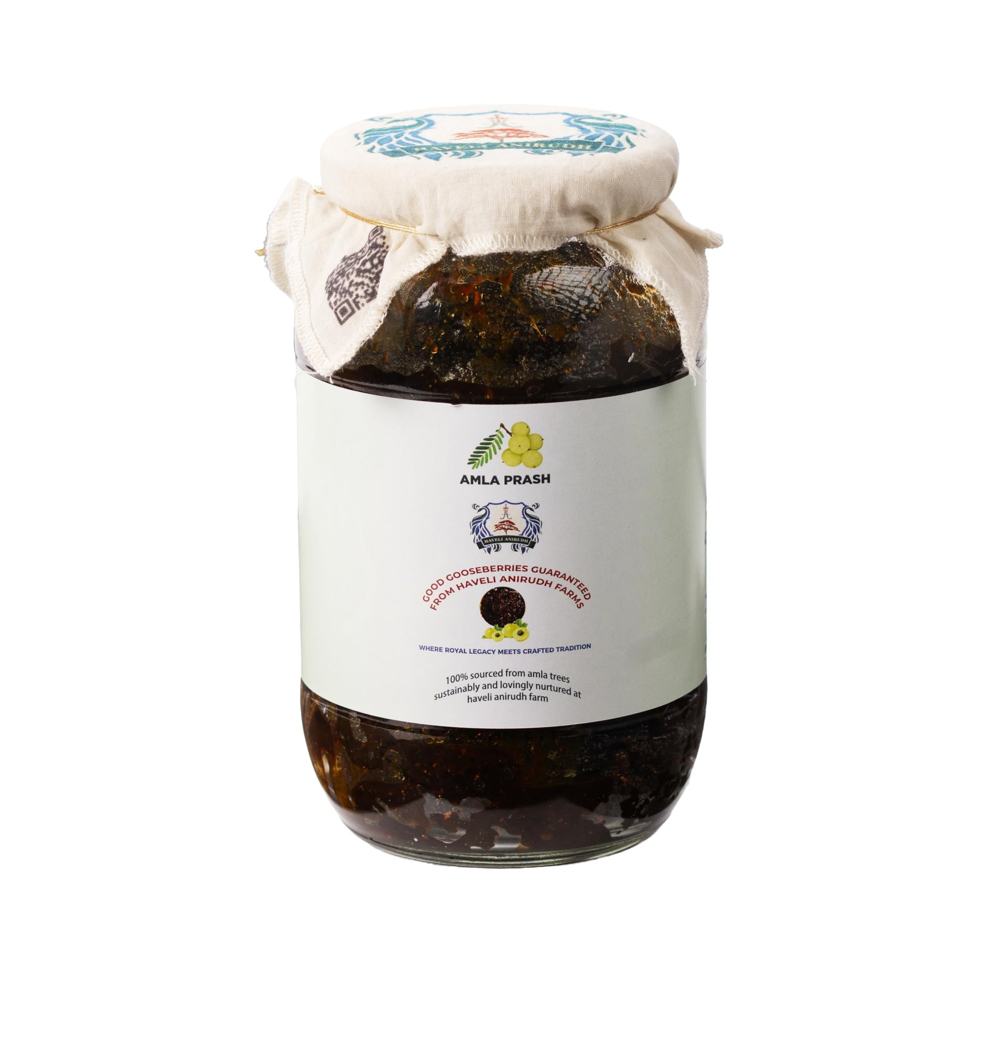 Haveli Anirudh Amla Gur Candy | Traditional Amla Candy with Jaggery | No Preservatives | Glass Jar - back view