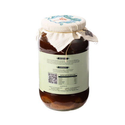 Haveli Anirudh Amla Gur Murabba, Whole Gooseberry Preserve in Jaggery with Cardamom, 200g, Glass Jar - packaging (9)
