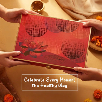 Healthy Master 12-Item Rakhi Gift Hamper | 4 Rakhi, Kumkum Chawal, | Quinoa Chips, Jowar Chips, Millet Snacks Pudina, Peri Pe
