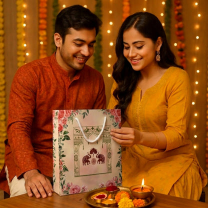Healthy Master 7-Item Rakhi Gift Hamper | 1 Rakhi, Kumkum chawal, Greeting Card | Oats Chips, Palak Chips, Mixed Veg Chips & 