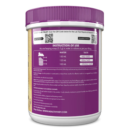HealthyHey Nutrition Skin Glow-n-Shine Collagen Powder 200g Hydrolysed with Hyaluronic Acid Biotin Vitamin C Unisex - in use 
