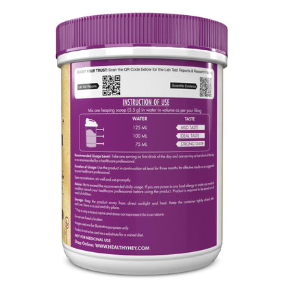 HealthyHey Nutrition Skin Glow-n-Shine Collagen Powder 200g Hydrolysed with Hyaluronic Acid Biotin Vitamin C Unisex - in use