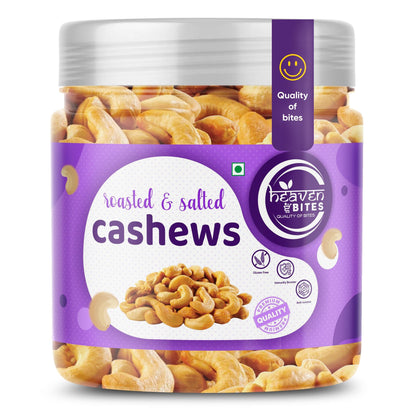 Heaven Bites Roasted and Salted Whole Cashews, Gluten-Free, Cashew Nuts