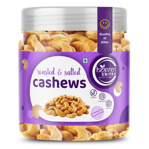 Heaven Bites Roasted and Salted Whole Cashews, Gluten-Free, Cashew Nuts