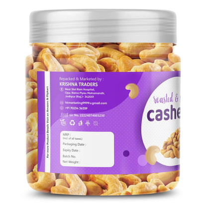 Heaven Bites Roasted and Salted Whole Cashews, Gluten-Free, Cashew Nuts - back view