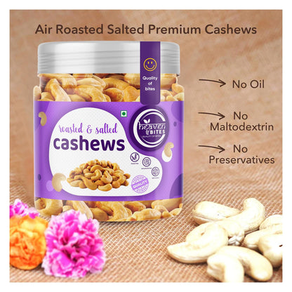 Heaven Bites Roasted and Salted Whole Cashews, Gluten-Free, Cashew Nuts - packaging