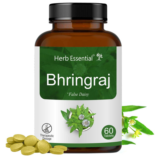 Herb Essential Bhringraj Herbal Supplement Tablets, 500mg, Adult, AYUSH Approved