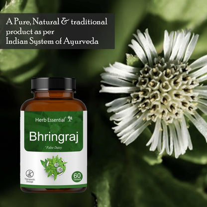 Herb Essential Bhringraj Herbal Supplement Tablets, 500mg, Adult, AYUSH Approved - packaging