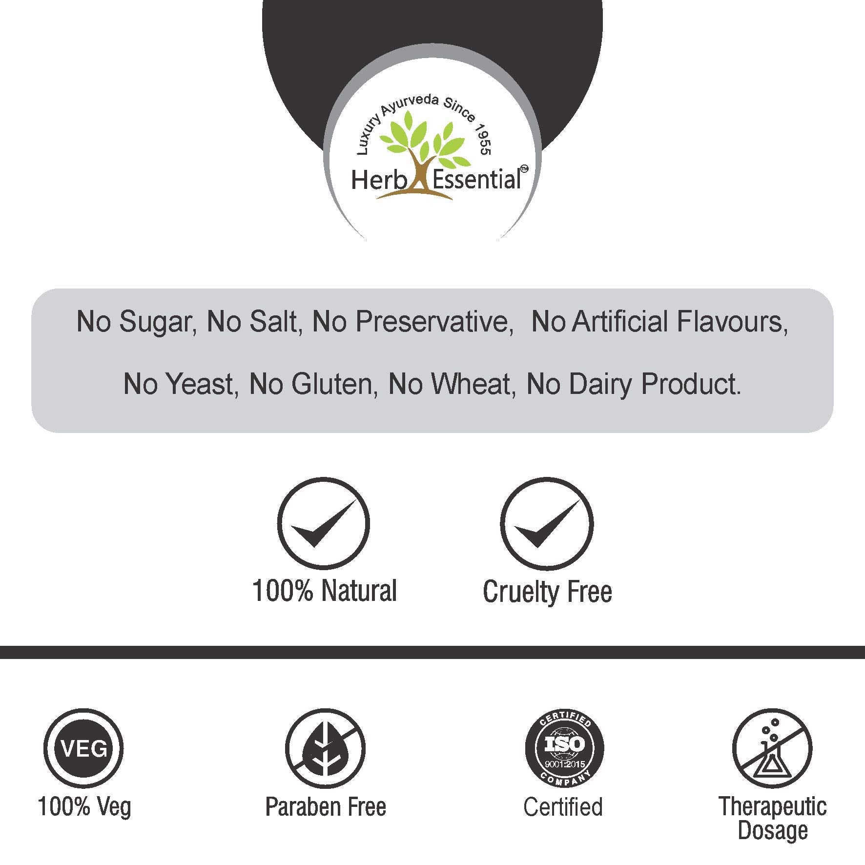Herb Essential Bhringraj Herbal Supplement Tablets, 500mg, Adult, AYUSH Approved - label detail