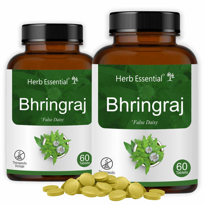 Herb Essential Bhringraj Herbal Supplement Tablets, 500mg, Adult, AYUSH Approved (8)