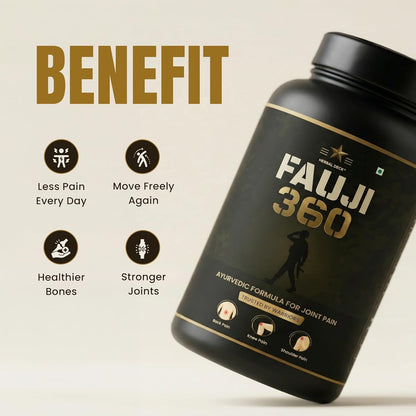 Herbal Deck Fauji 360 Powder, 150g, Ayurvedic Herbal Blend with 15 Herbs - packaging