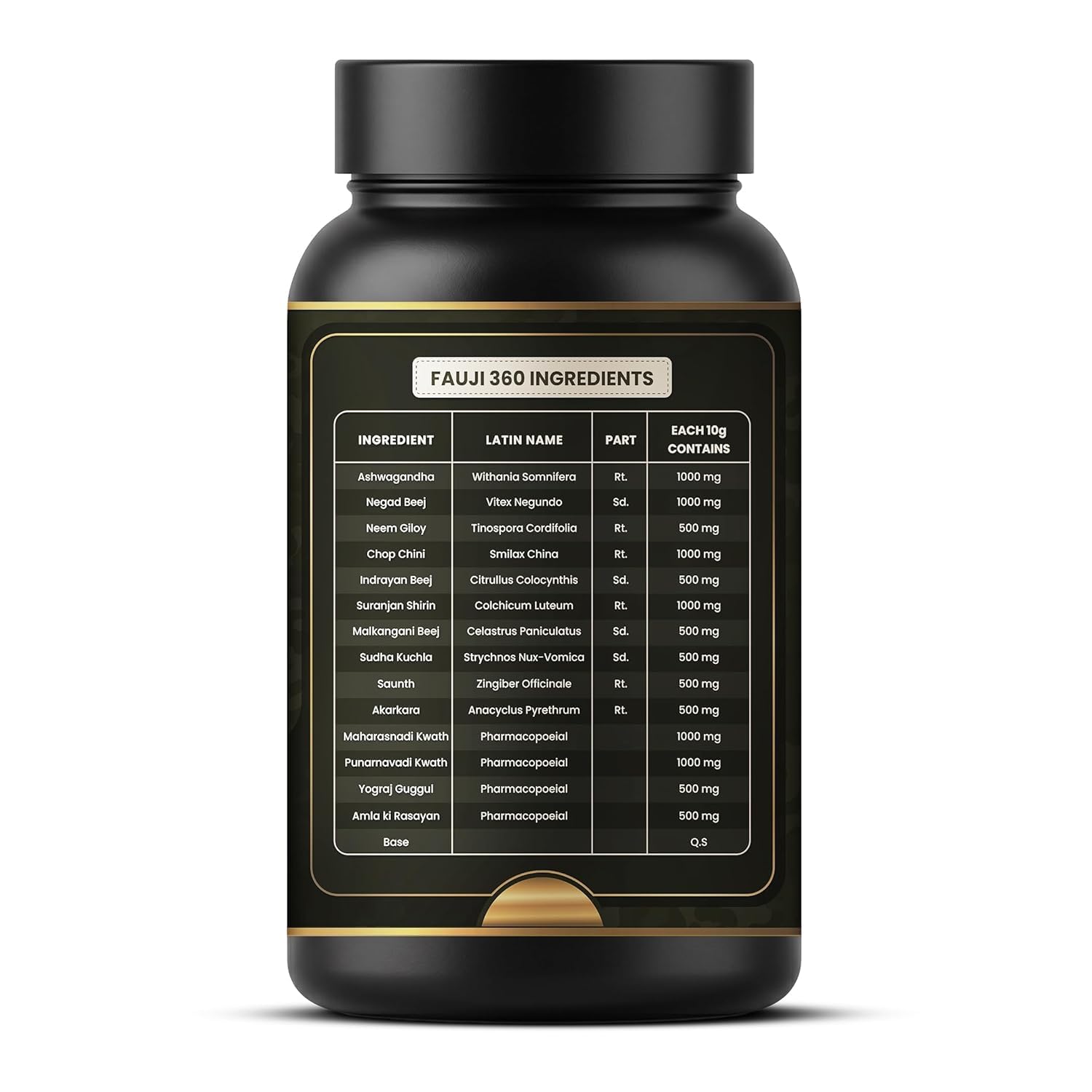 Herbal Deck Fauji 360 Powder, 150g, Ayurvedic Herbal Blend with 15 Herbs - close-up detail