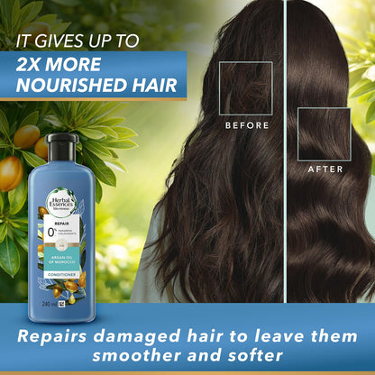 Herbal Essences Argan Oil of Morocco Conditioner, Unisex Adult, Color-Safe, pH-Balanced, Kew-Endorsed Botanicals - back view