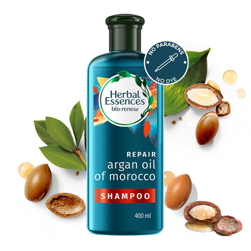 Herbal Essences Moroccan Argan Oil Shampoo, 400ml, Color-Safe, pH-Balanced Formula with Botanical Ingredients for Adult Men &