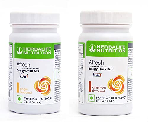 Herbalife Afresh Energy Drink Mix, Flavored Powdered Drink Concentrate with Guarana and Orange Pekoe Extracts