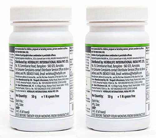 Herbalife Afresh Energy Drink Mix, Flavored Powdered Drink Concentrate with Guarana and Orange Pekoe Extracts - front view