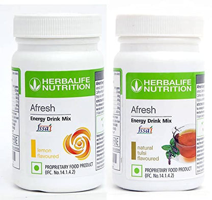 Herbalife Afresh Energy Drink Mix, Flavored Powdered Drink Concentrate with Guarana and Orange Pekoe Extracts (6)