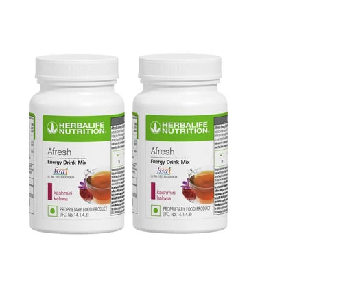 Herbalife Afresh Energy Drink Mix Kashmiri Kahwa Pack of 2 40g Each