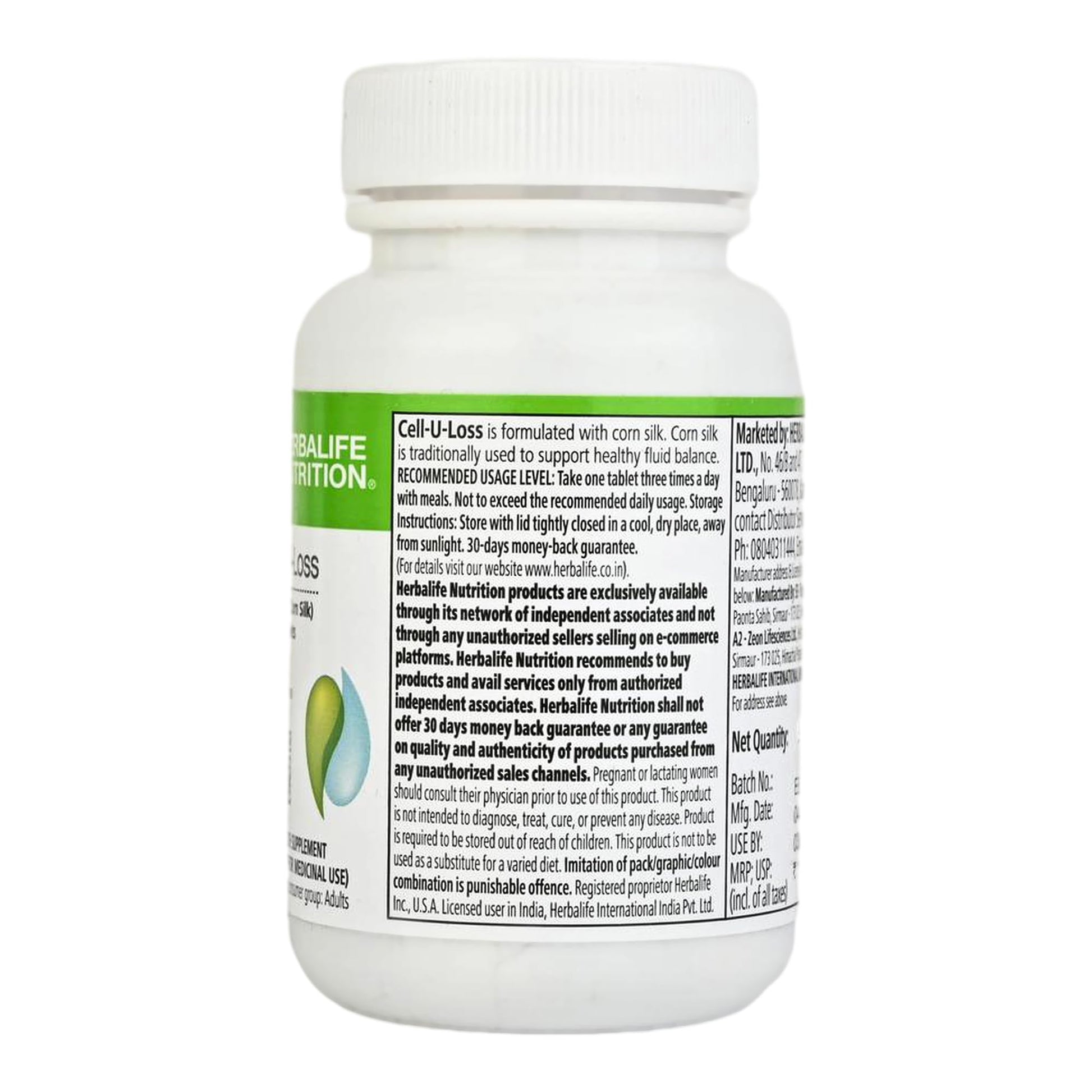 Herbalife Cell-U-Loss Dietary Supplement, 90 Tablets, Herbal Formula - front view