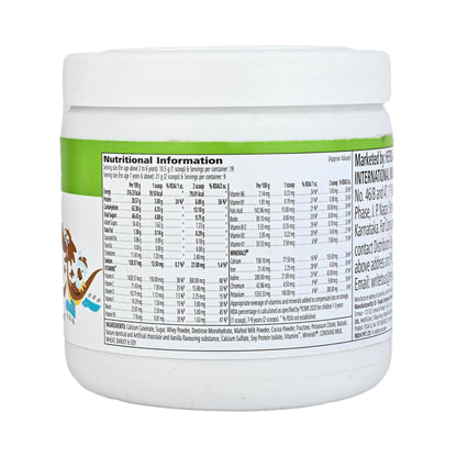 Herbalife Dinoshake Chocolate Powder, 200g, Family Nutrition Drink Mix - back view