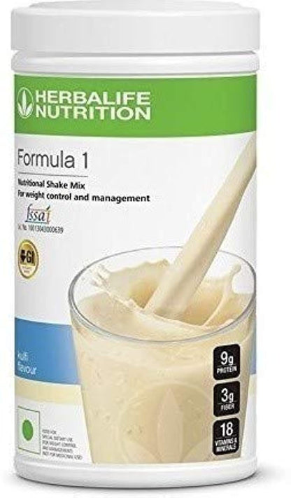 Herbalife Formula 1 Kulfi Meal Replacement Shake Mix 500g with Personalized Protein Powder 200g - front view