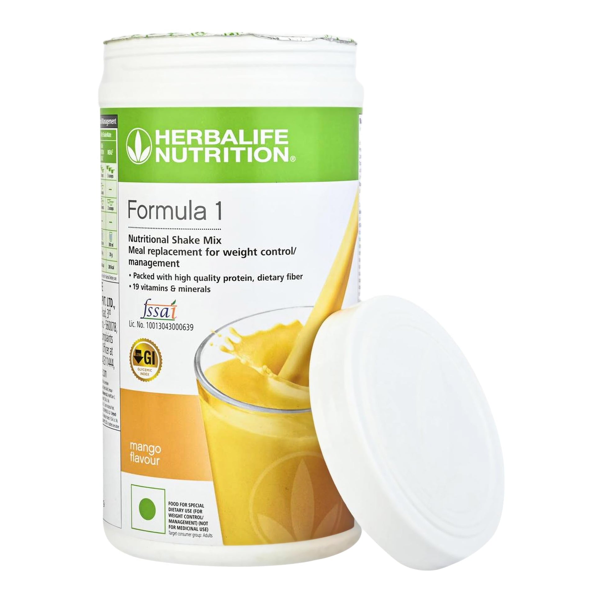 Herbalife Formula 1 Meal Replacement Shake, 500g, Mango Flavor, Powder - front view