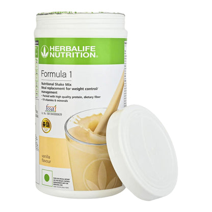 Herbalife Formula 1 Nutritional Shake Mix, Vanilla Flavor, 500g, Powdered Meal Replacement Beverage - front view