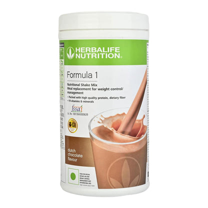 Herbalife Formula 1 Nutritional Shake Mix with Personalized Protein Powder, Dutch Chocolate, 400g - front view