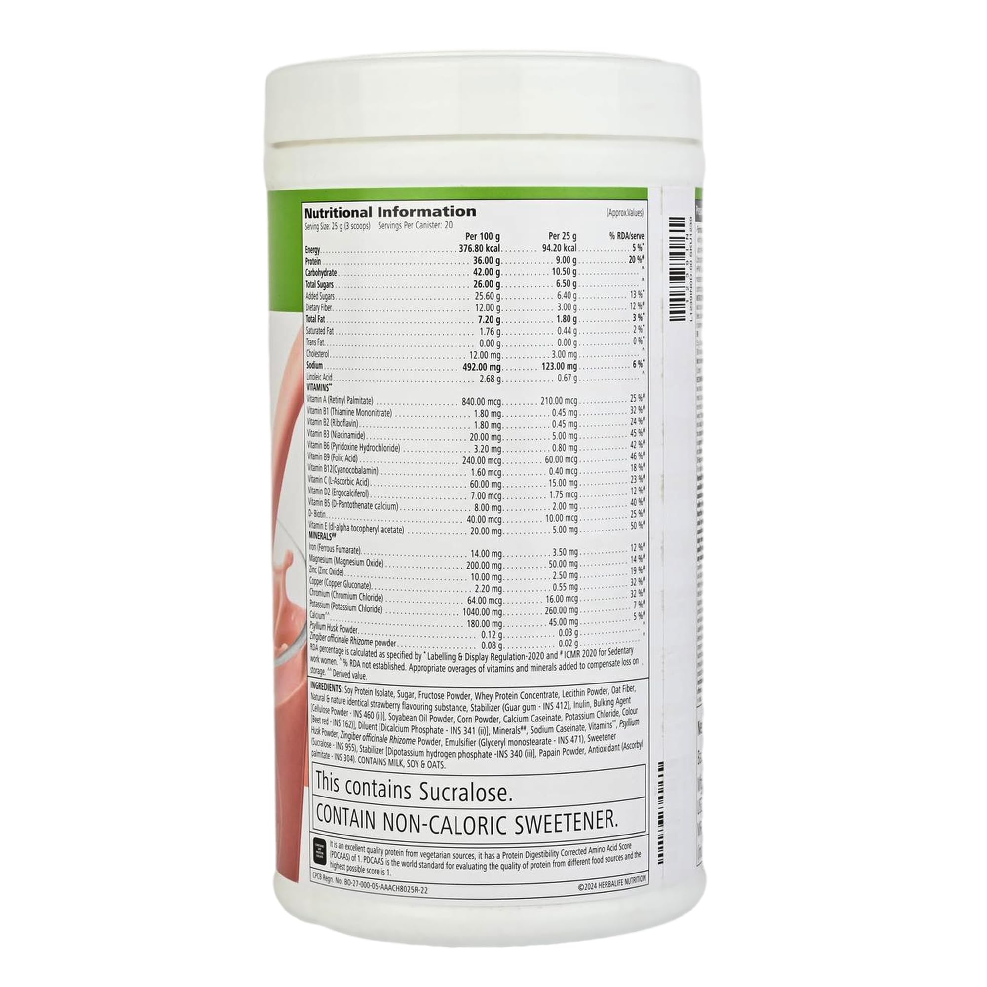 Herbalife Formula 1 Strawberry Shake 500g, Protein 200g, Afresh Lemon Energy Drink 50g, ShakeMate 500ml - Meal Replacement & 