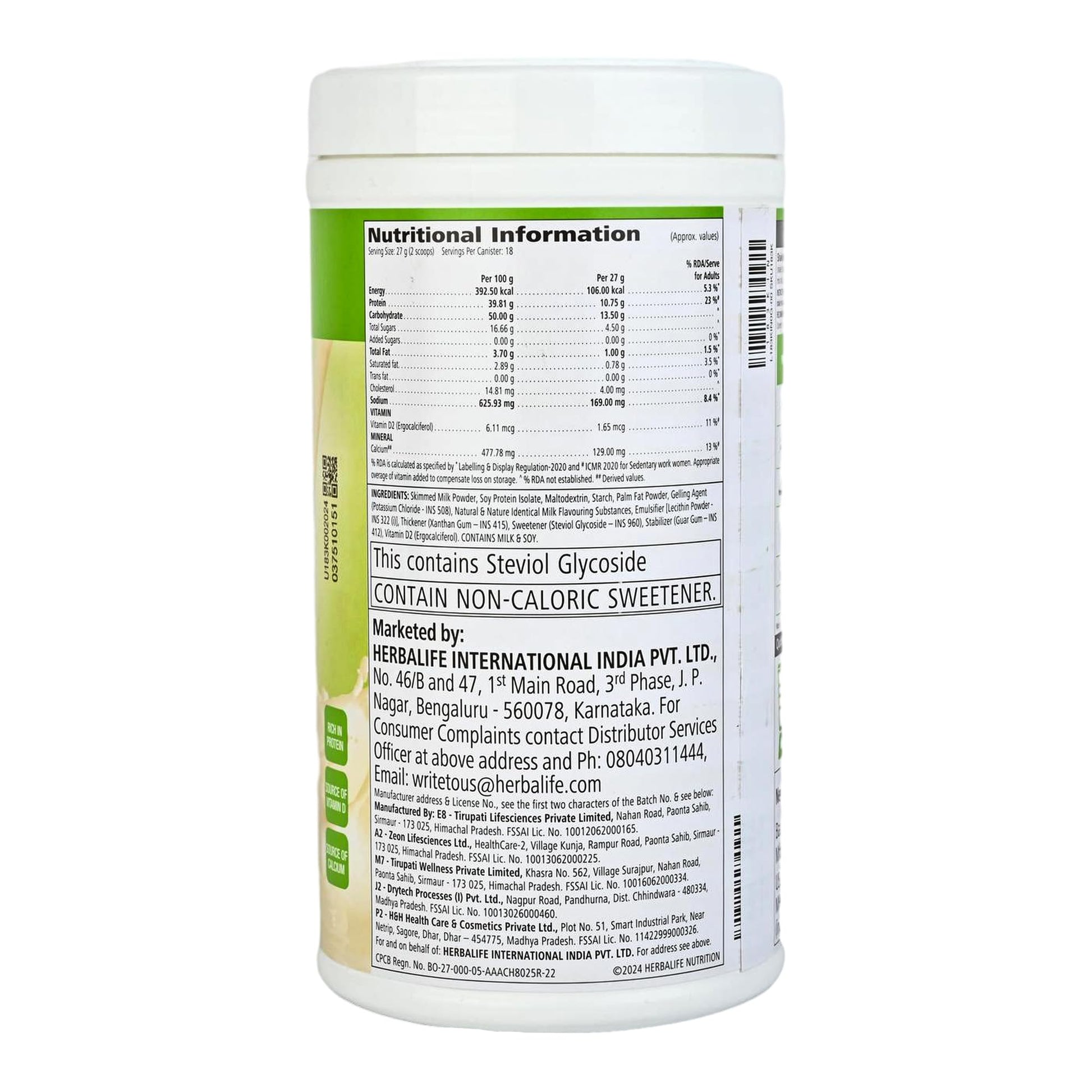 Herbalife Formula 1 Strawberry Shake 500g, Protein 200g, Afresh Lemon Energy Drink 50g, ShakeMate 500ml - Meal Replacement & 