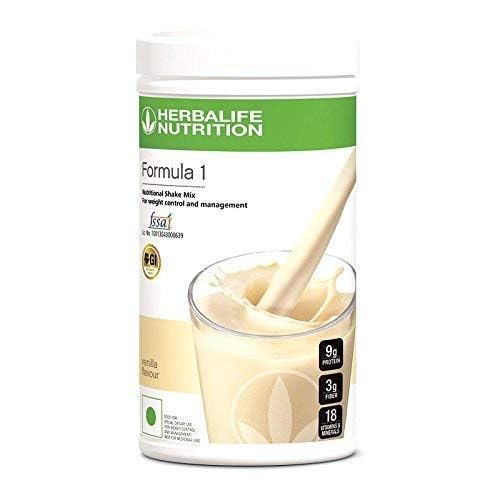 Herbalife Formula 1 Vanilla Meal Replacement Shake Mix 500g with Protein Powder 200g Bundle - front view