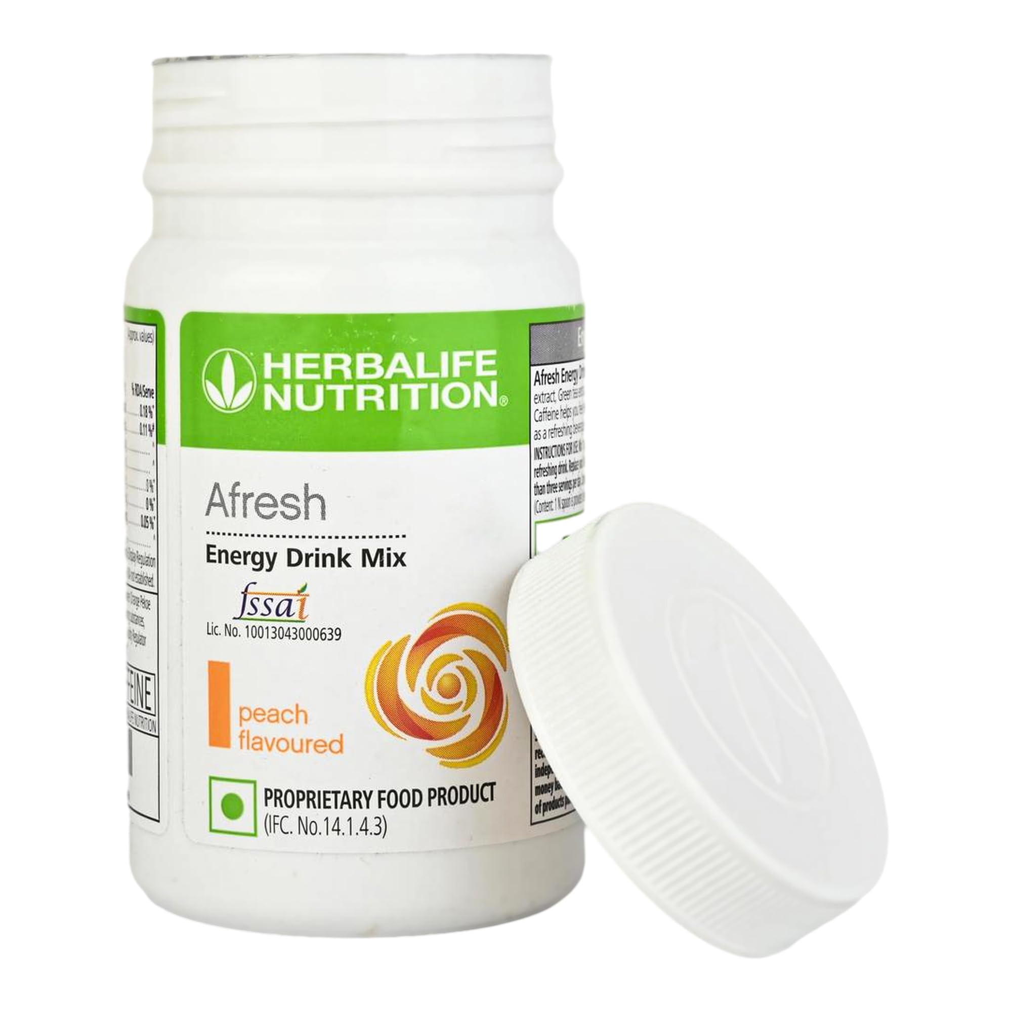 Herbalife HN Afresh Energy Drink Peach Flavor (50 gm) - front view