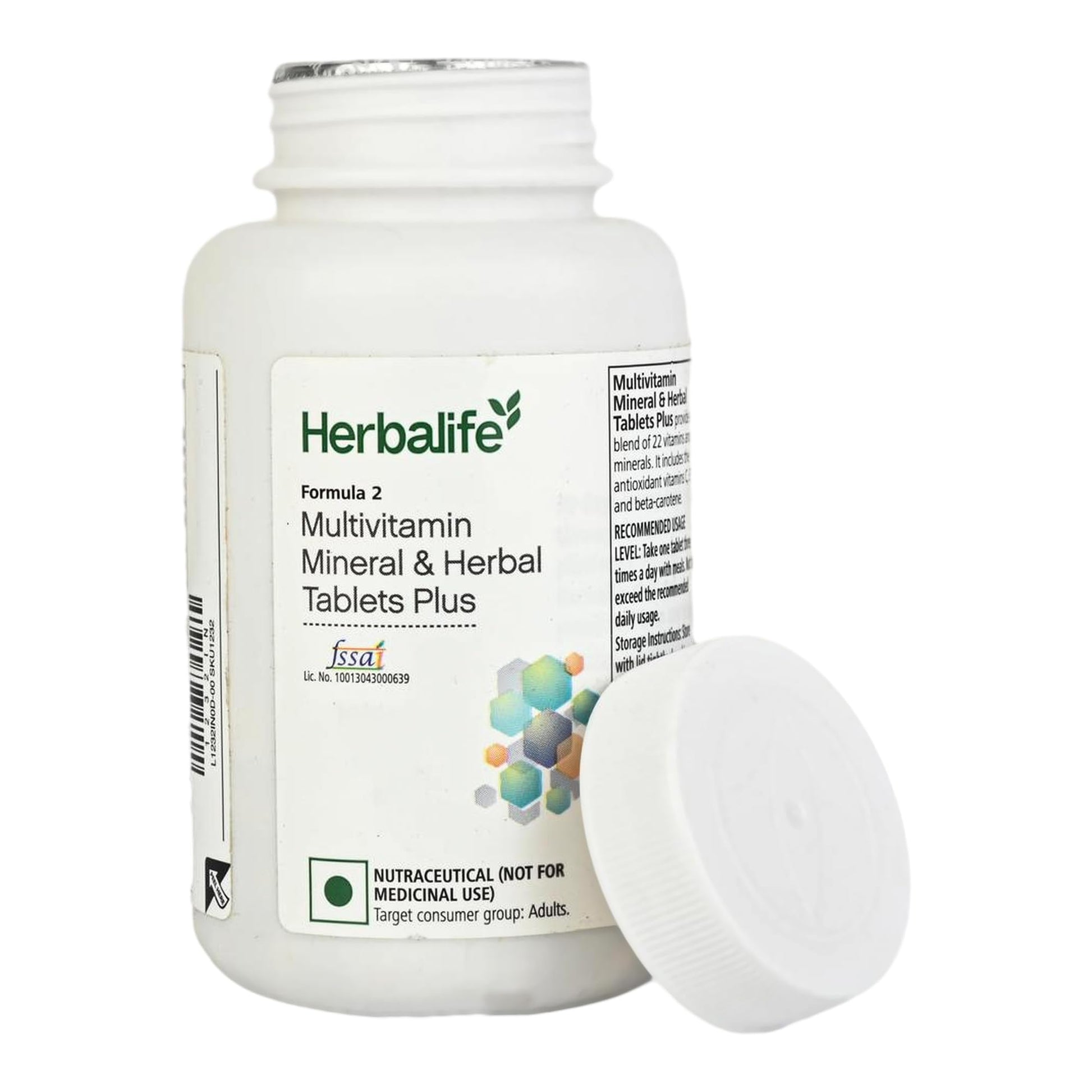 Herbalife HN Formula 2 Multivitamin Mineral And Herbal Tablets, 90 Count, Dietary Supplement - back view