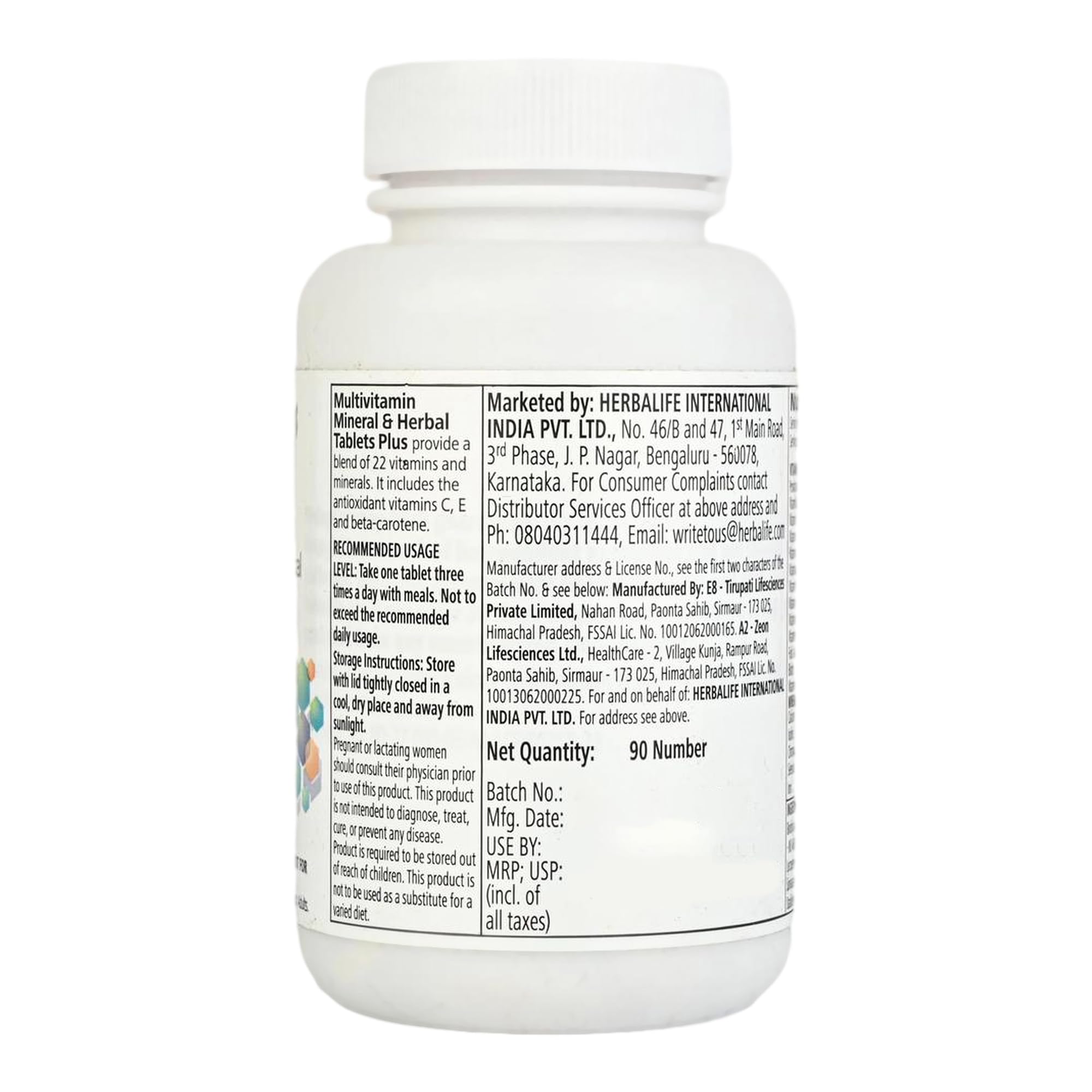 Herbalife HN Formula 2 Multivitamin Mineral And Herbal Tablets, 90 Count, Dietary Supplement - packaging