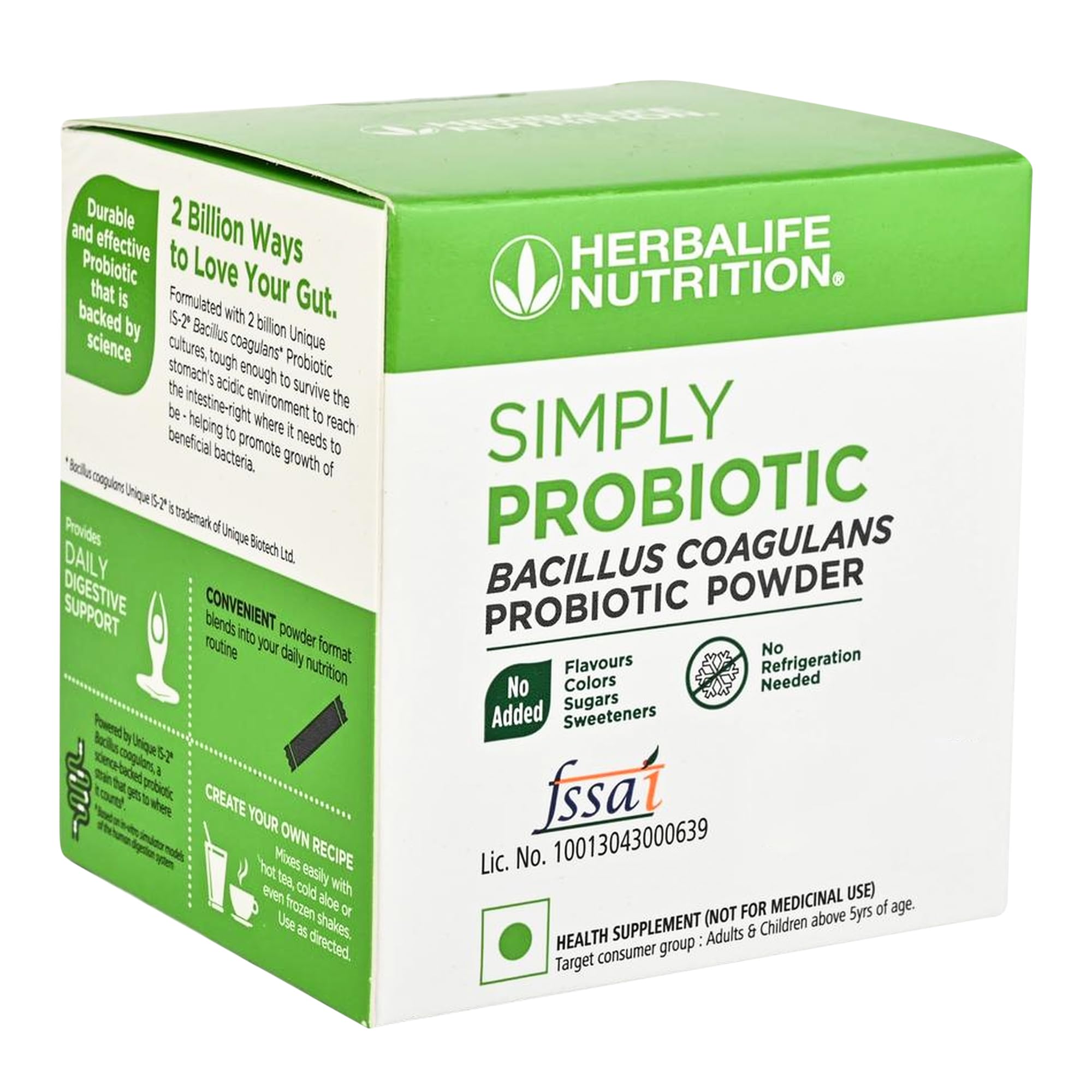 Herbalife HN Simply Probiotic Powder, 30g, Probiotic Supplement for Adults, Unisex, 1 Pack - front view