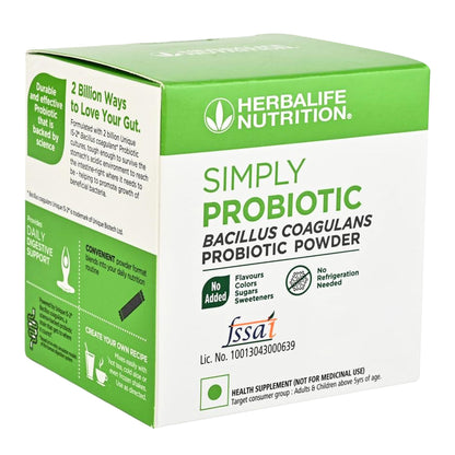 Herbalife HN Simply Probiotic Powder, 30g, Probiotic Supplement for Adults, Unisex, 1 Pack - front view