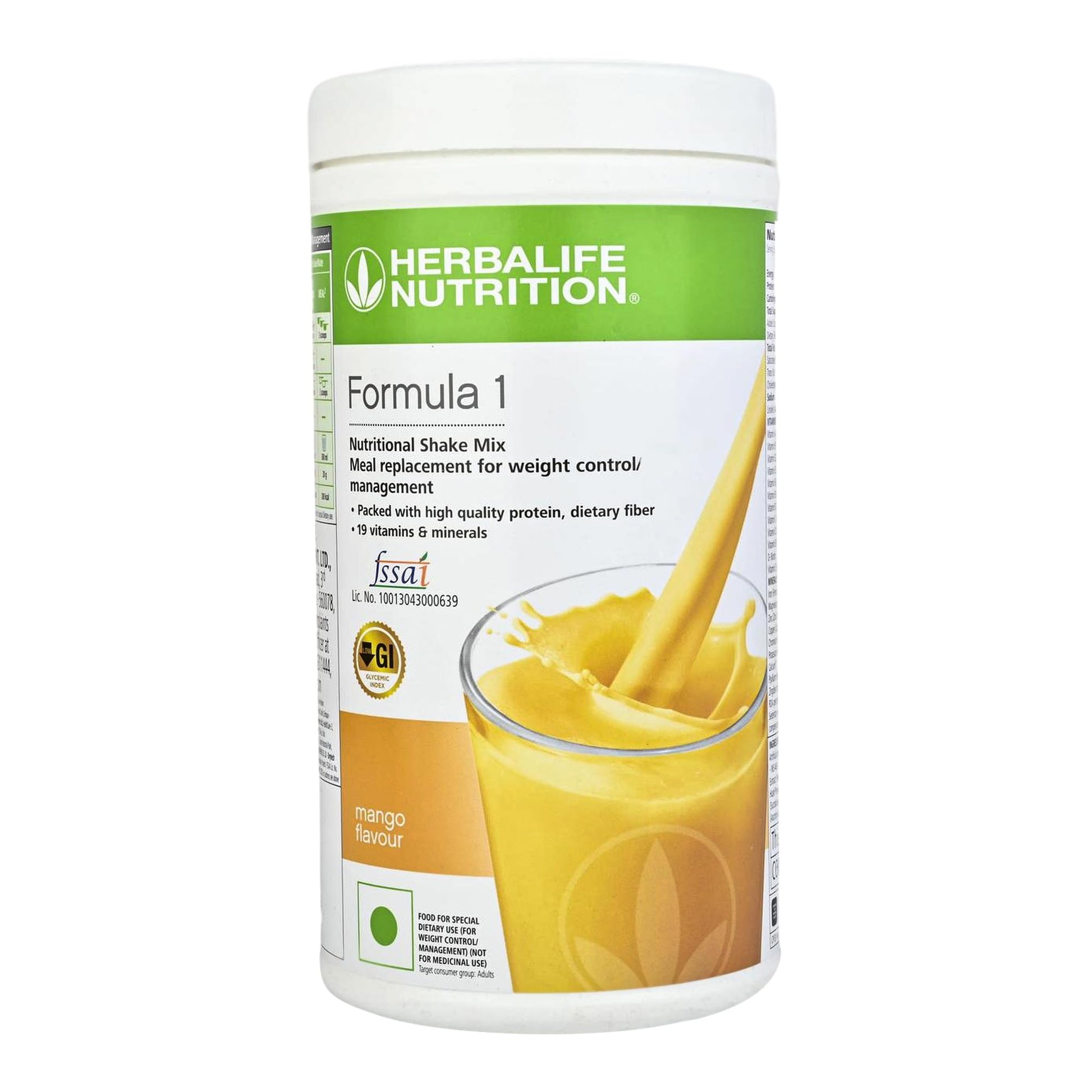 Herbalife Meal Replacement Beverage Combo, Formula 1 Mango Flavor, Shakemate, Protein Powder & Afresh Energy Drink Lemon, 125