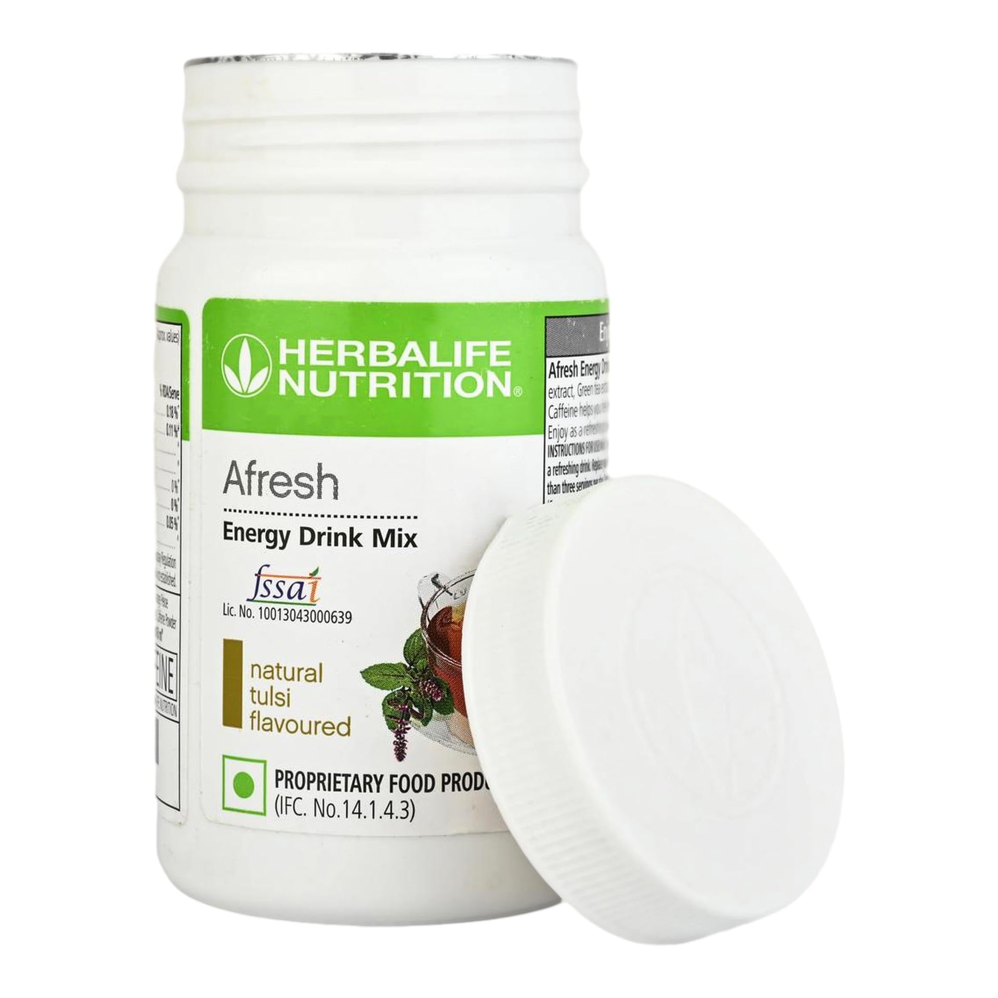 Herbalife Natural Tulsi Afresh Energy Drink Mix, 50 grams - front view