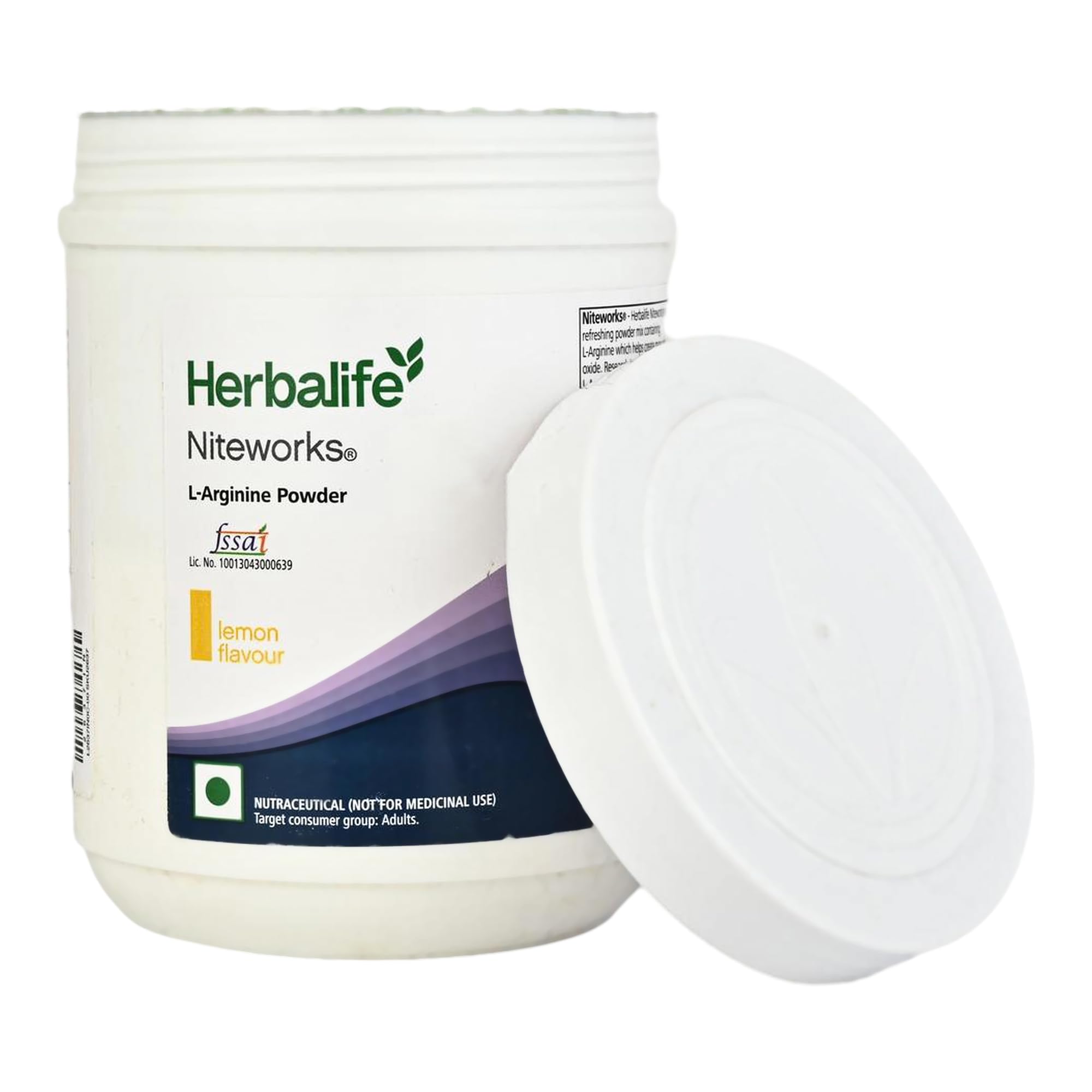 Herbalife Niteworks L-Arginine Powder, Lemon Flavor, Nutritional Supplement - front view