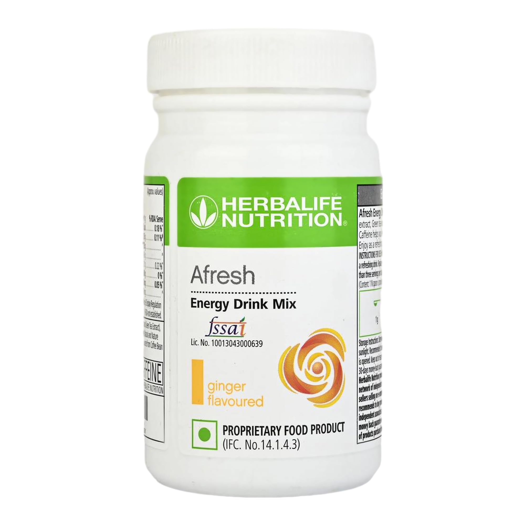 Herbalife Nutrition Afresh Energy Drink Mix, Ginger, 50g Powder