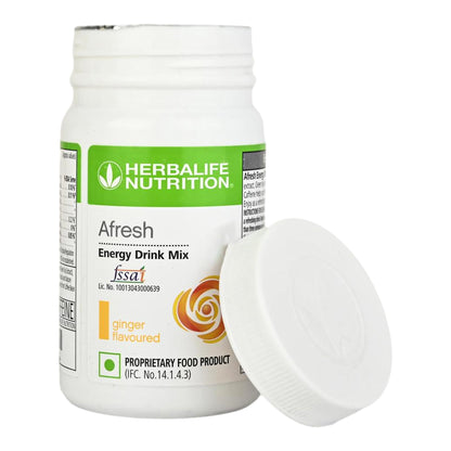Herbalife Nutrition Afresh Energy Drink Mix, Ginger, 50g Powder - front view