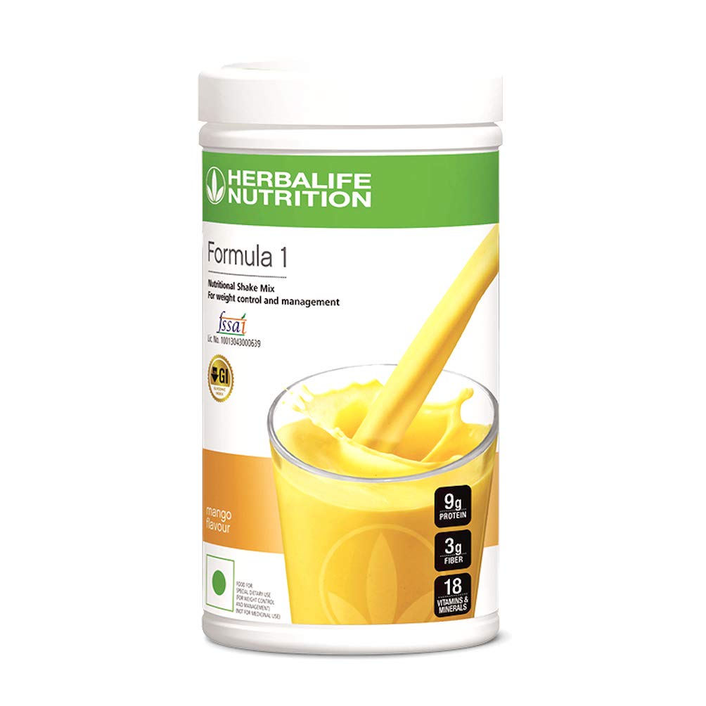 Herbalife Nutrition F 1 Mango F 3 Protein Powder and Afresh Ginger - front view